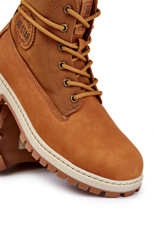 für Männer Stiefel Schuhe Memory Foam Big Star KK174203 braune Farbe