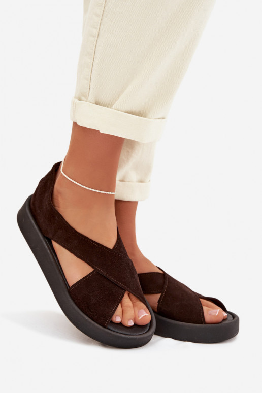 DamensandalenErmöglichtturalnego aus INildlederu Zazoo 3196 CzekoladoZue