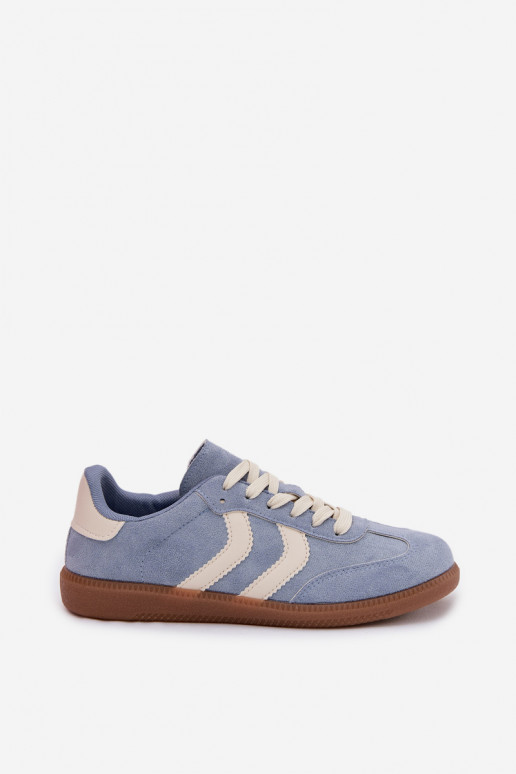Sneakers Stilvollllschuhe Femininaus Öko-INildlederu blaue Farbe Jesavella