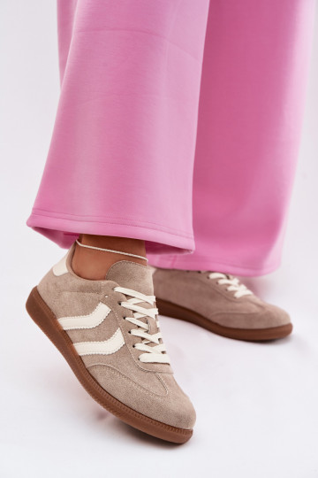 Sneakers Stilvollllschuhe Femininaus Öko-INildlederu Beige Jesavella