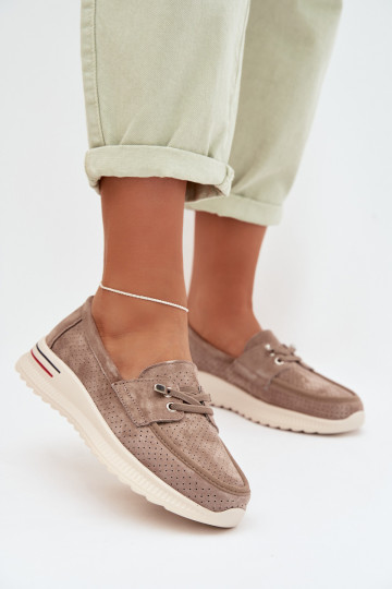Selorette sandfarbene Schuhe aus echtem Wildleder 2