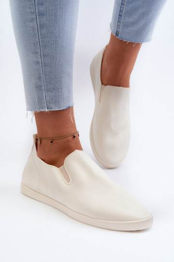 Feminin Turnschuhe lässige Schuhe Slip-On Beige Lovinia