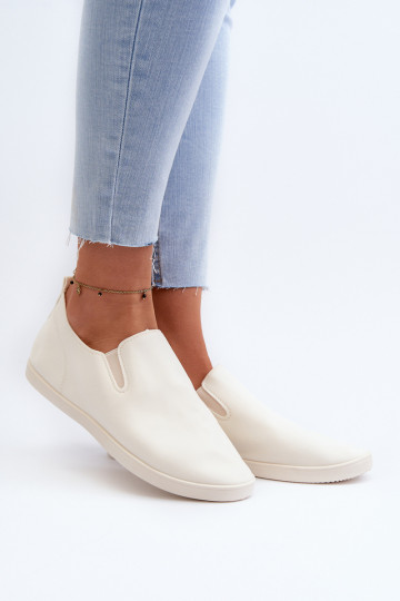 Feminin Turnschuhe lässige Schuhe Slip-On Beige Lovinia 2