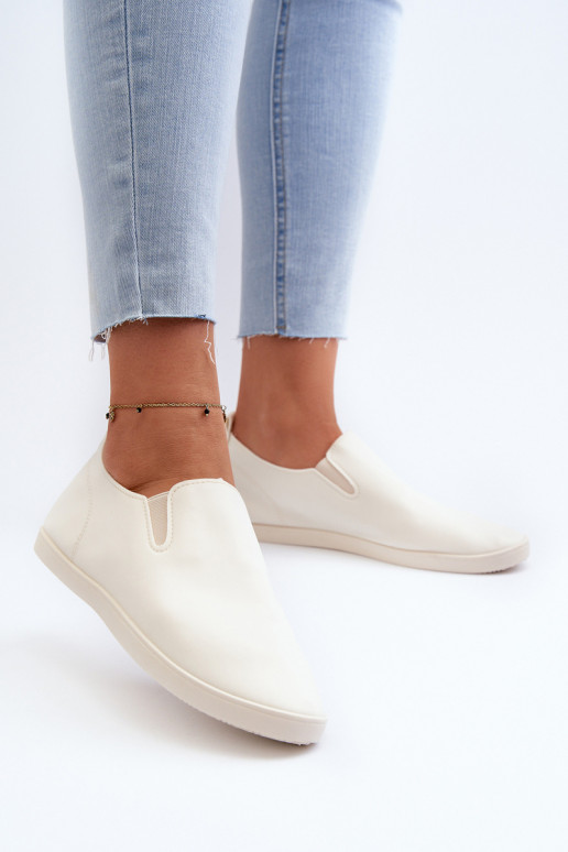 Feminin Turnschuhe lässige Schuhe Slip-On Beige Lovinia