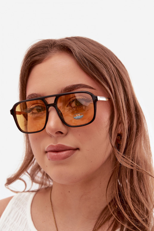 Sonnenbrille FemininFiltrem UV SchZuarz und-gelbe Farbe