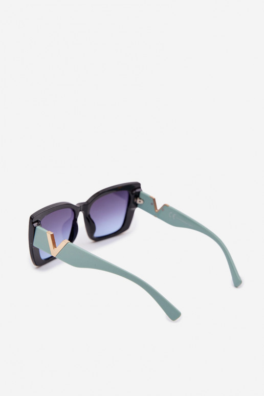 Sonnenbrille Feminin Katzenauge SchZuarz und-Mintfarbe