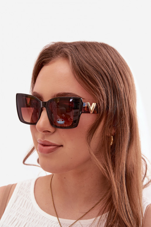 Sonnenbrille Feminin Katzenauge braune Farbe