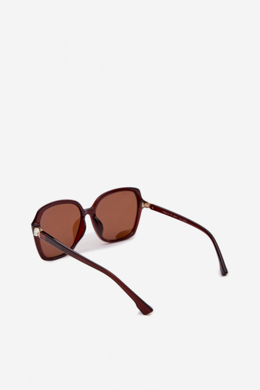 Sonnenbrille Feminin mit leuchtenden Augen braune Farbe