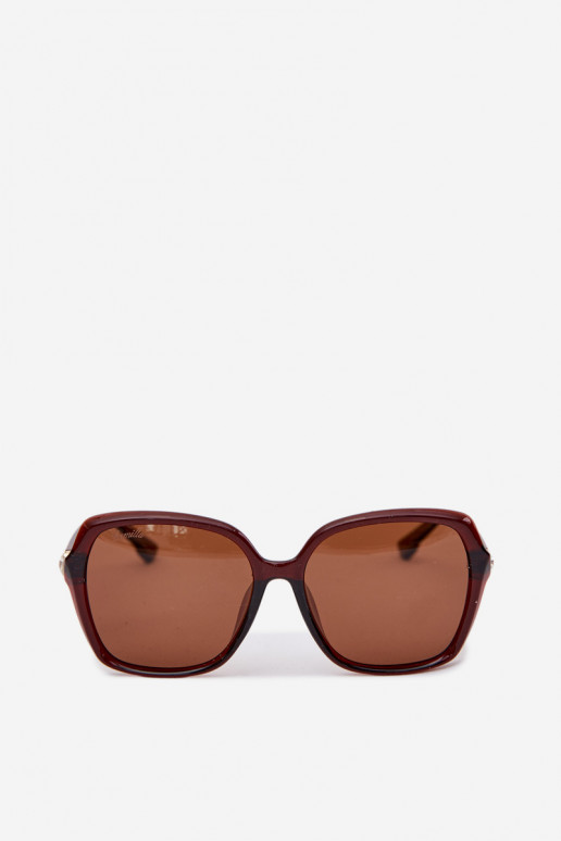 Sonnenbrille Feminin mit leuchtenden Augen braune Farbe