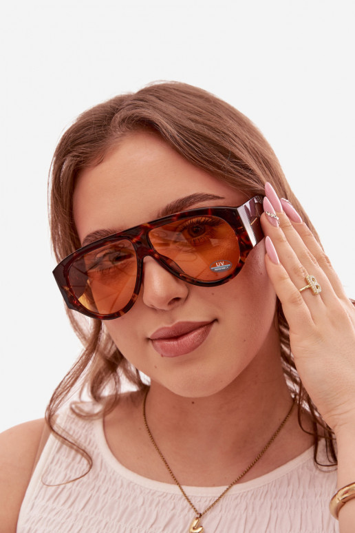 Feminin Sonnenbrille braune Farbe