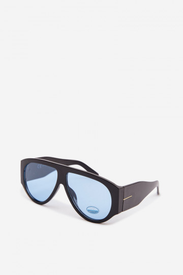 Feminin Sonnenbrille SchZuarz und-blaue Farbe