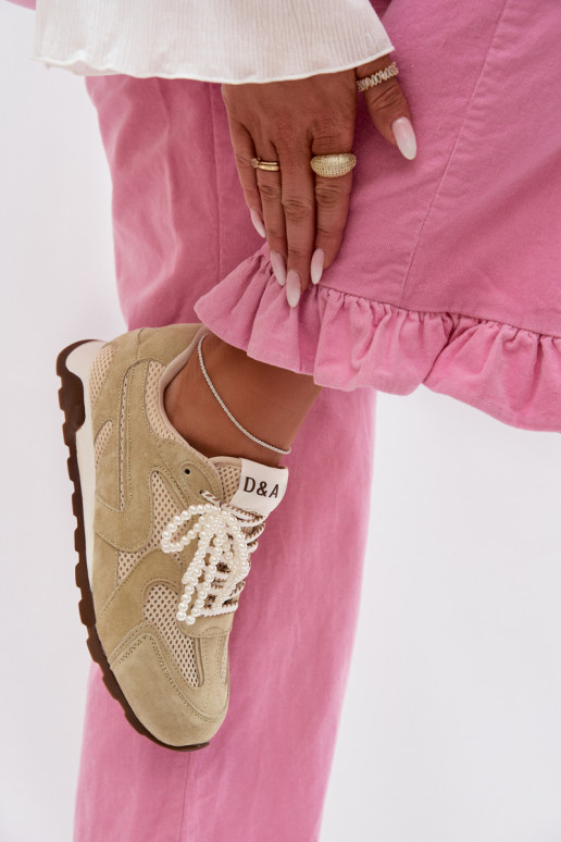 Haut aus INildleder Sneakers Stilvollllschuhe Feminin MK61-0705 hellgrün