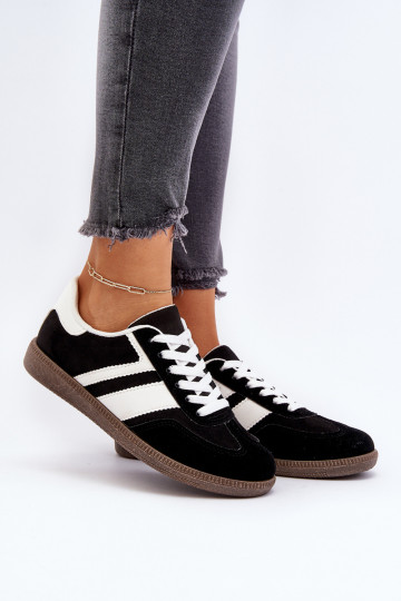 Damentief Sneakers Stilvollllschuhe Turnschuhe schZuarze Farbe Eudiopis 2