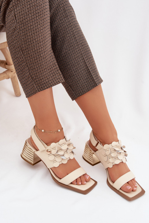 Haut Sandalen mit hohen Absätzen D&A CR61-3062 Beige