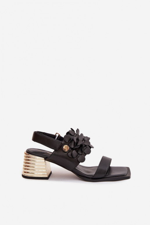 Haut Sandalen mit hohen Absätzen D&A CR61-3062 schZuarze Farbe