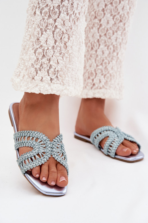 Hausschuhe FrauenZuohnung blaue Farbe Fariella