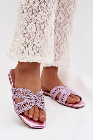 Hausschuhe FrauenZuohnung Violette Farbe Fariella