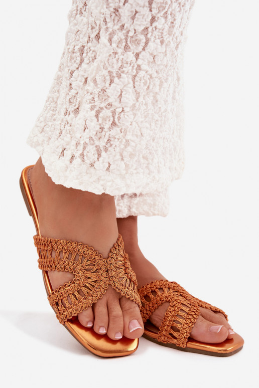 Hausschuhe FrauenZuohnung orange Farbe Fariella