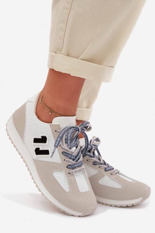 Sneakers Stilvollllschuhe Feminin Mit Dekorationen Schnürungm graue Farbe Henira