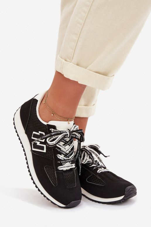 Sneakers Stilvollllschuhe Feminin Mit Dekorationen Schnürungm schZuarze Farbe Henira