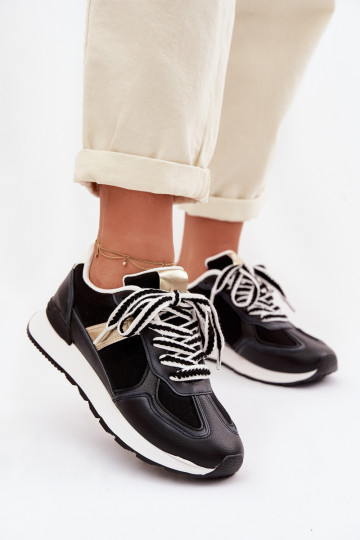 Damen Sportschuhe aus Kunstleder in Schwarz Kelira 2