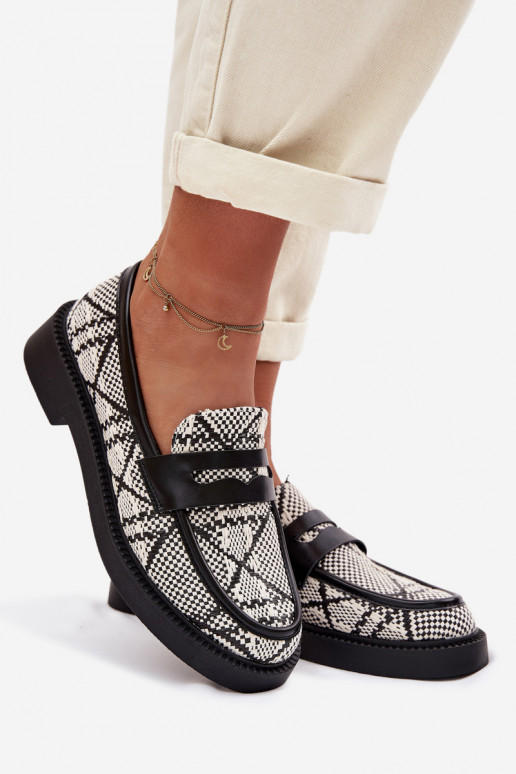 Mokassins für Damen Gemustert schZuarze Farbe Barisa