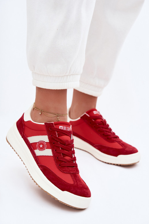 Sneakers Stilvollllschuhe Feminin Big Star TT274158 rote Farbe