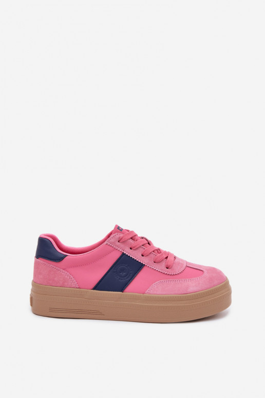 aus INildleder Sneakers Stilvollllschuhe Feminin Big Star TT274164 pinke Farbe