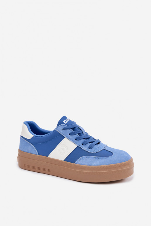 aus INildleder Sneakers Stilvollllschuhe Feminin Big Star TT274165 blaue Farbe