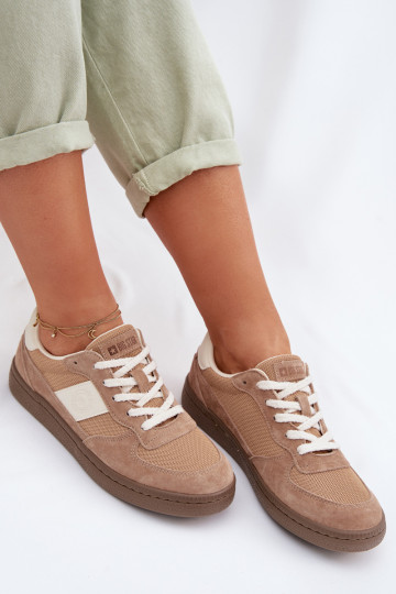 Damen Sneakers im sportlichen Stil Big Star TT274177 in Elfenbeinfarbe