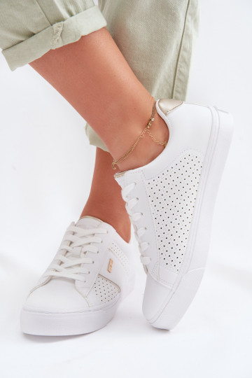 Sneakers Stilvollllschuhe Feminin mit durchbrochenen Elementen Big Star TT274291 Zueiße Farbe 2