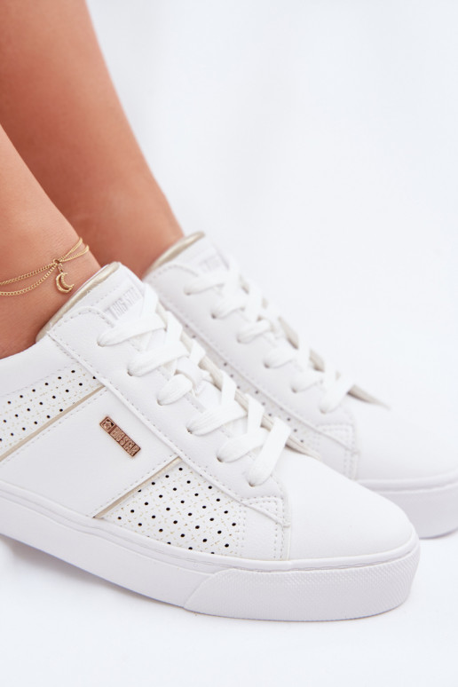 Sneakers Stilvollllschuhe Feminin mit durchbrochenen Elementen Big Star TT274291 Zueiße Farbe