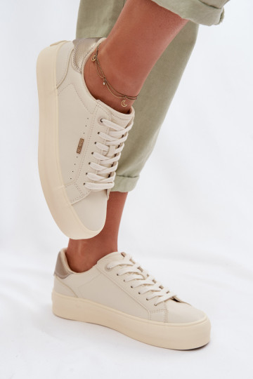 Sneakers Stilvollllschuhe mit einer Plattform Big Star TT274806 Beige