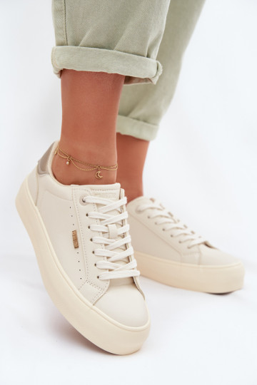 Sneakers Stilvollllschuhe mit einer Plattform Big Star TT274806 Beige 2