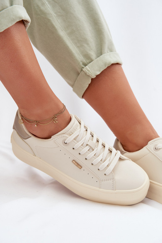 Sneakers Stilvollllschuhe mit einer Plattform Big Star TT274806 Beige