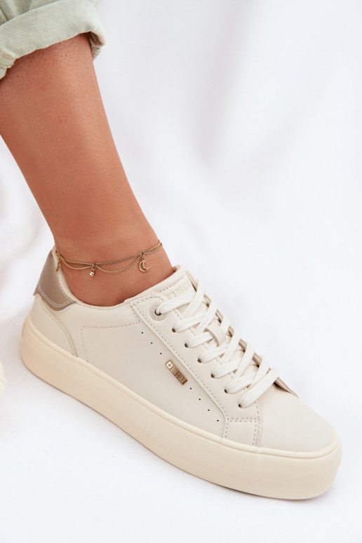 Sneakers Stilvollllschuhe mit einer Plattform Big Star TT274806 Beige