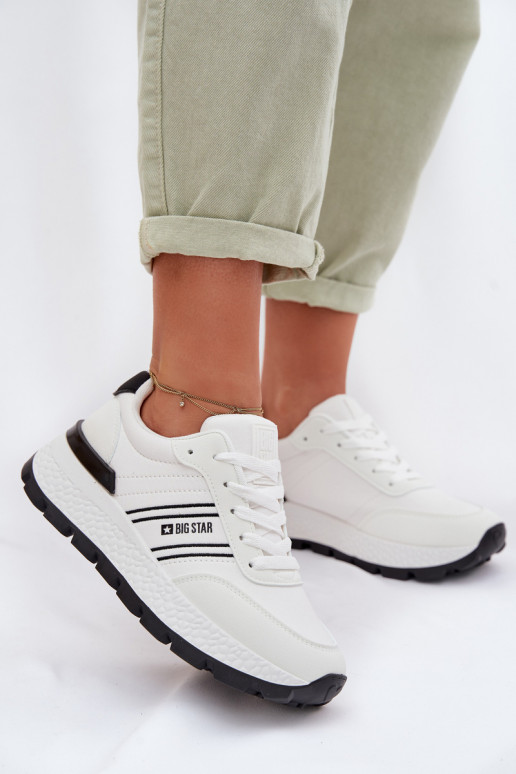 Sneakers Stilvollllschuhe Feminin mit einer Plattform Big Star TT274882 Hi-Poly System Zueiße Farbe