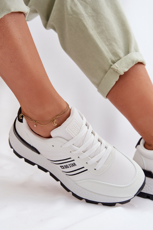 Sneakers Stilvollllschuhe Feminin mit einer Plattform Big Star TT274882 Hi-Poly System Zueiße Farbe