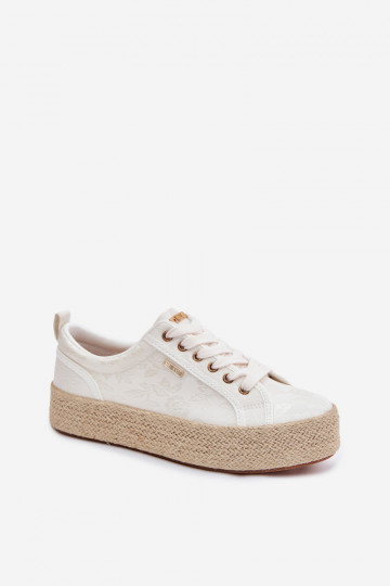 Espadrilles mit Plattform Big Star TT274346 elfenbeinfarbene Farbe 2