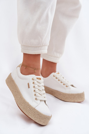 lässige Schuhe Espadrilles mit einer Plattform Big Star TT274349 Zueiße Farbe 2