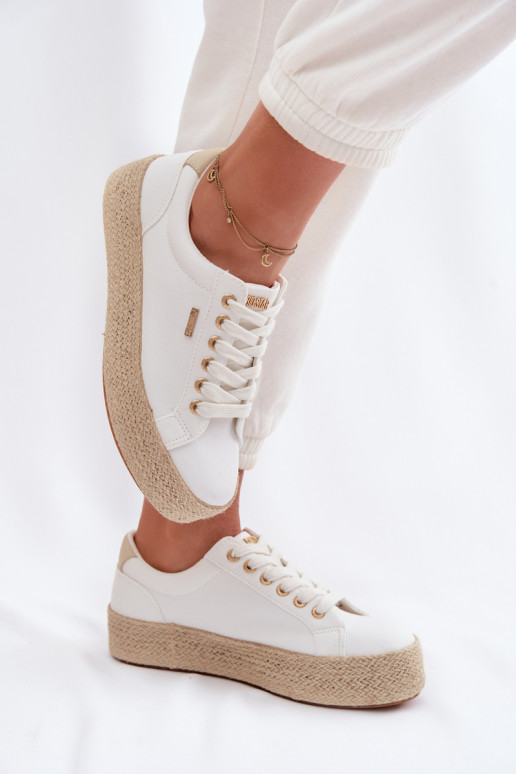 lässige Schuhe Espadrilles mit einer Plattform Big Star TT274349 Zueiße Farbe