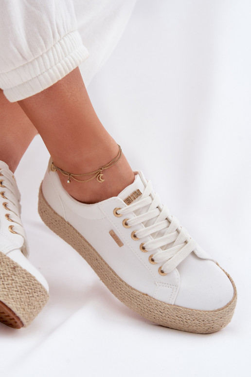 lässige Schuhe Espadrilles mit einer Plattform Big Star TT274349 Zueiße Farbe