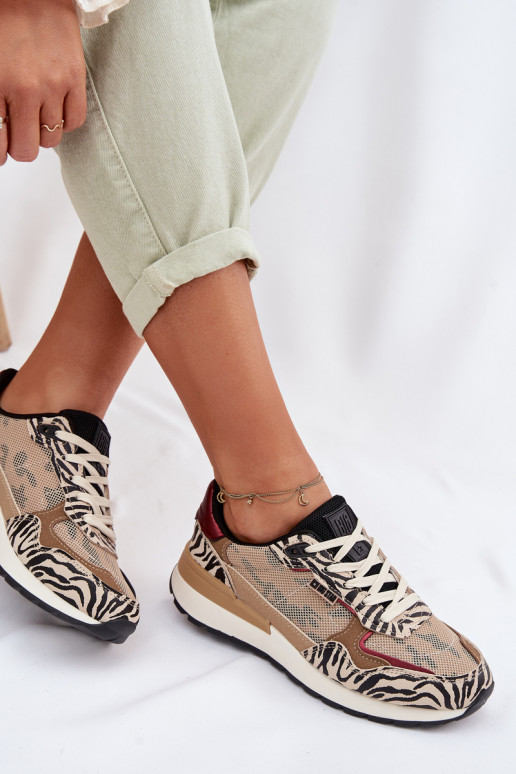 Turnschuhe Sneakers Stilvollllschuhe Feminin Gemustert Big Star TT274333 Beige