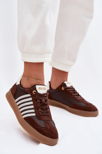 Sneakers Stilvollllschuhe FemininErmöglichtturalnej Skóry I aus INildlederu Big Star TT274715 CzekoladoZue 2