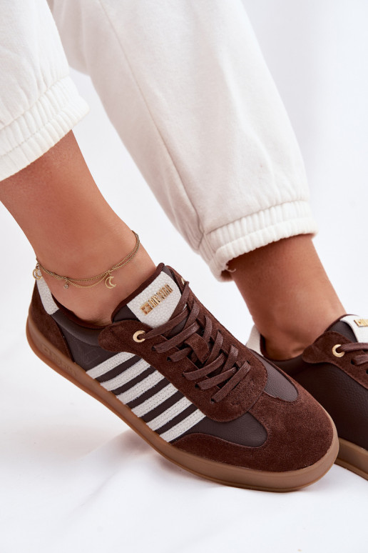 Sneakers Stilvollllschuhe FemininErmöglichtturalnej Skóry I aus INildlederu Big Star TT274715 CzekoladoZue