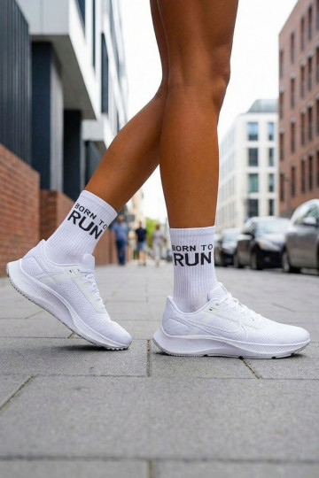 Damen Socken BORN TO RUN in Weiß