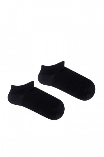 Kindersocken halb hoch glatt schwarz