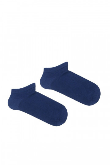 Kindersocken halb hoch glatt dunkelblau