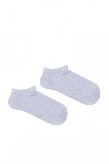 Kindersocken halb hoch glatt grau
