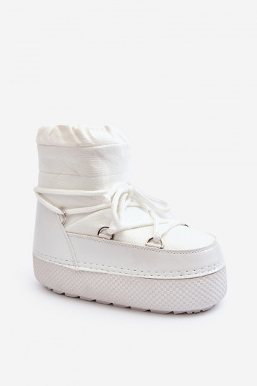 Damen Schneestiefel mit stilvollen Details weiße Farbe
